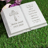 Personalised Garden Memorial Stone - Cross Design