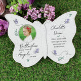 Personalised Butterfly Shape Memorial Stone