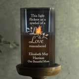 Life & Love Memorial Smoked Glass LED Candle - The Flower & Gift Yard