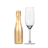 Personalised Flute & Mini Gold Bottega Prosecco Set - The Flower & Gift Yard