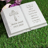 Personalised Garden Memorial Stone - Cross Design - The Flower & Gift Yard