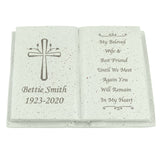 Personalised Garden Memorial Stone - Cross Design - The Flower & Gift Yard