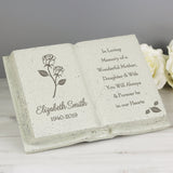 Personalised Garden Memorial Stone - Rose Design - The Flower & Gift Yard