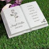 Personalised Garden Memorial Stone - Rose Design - The Flower & Gift Yard