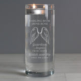 Personalised Guardian Angel Wings Floating Candle Holder - The Flower & Gift Yard