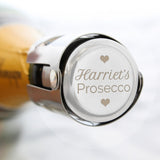 Personalised Heart Motif Prosecco Bottle Stopper - The Flower & Gift Yard