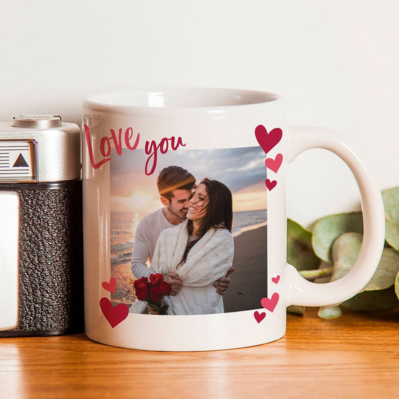 Personalised Love You Mug with Photo - The Flower & Gift Yard