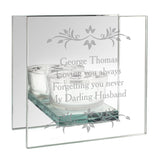 Personalised Mirrored Glass Tea Light Holder - The Flower & Gift Yard