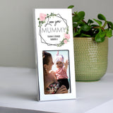 Personalised Photo Frame with Abstract Rose Design - The Flower & Gift Yard