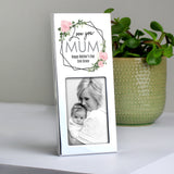 Personalised Photo Frame with Abstract Rose Design - The Flower & Gift Yard