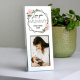 Personalised Photo Frame with Abstract Rose Design - The Flower & Gift Yard