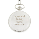 Personalised Pocket Fob Watch - The Flower & Gift Yard