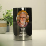 Personalised Smoked Glass LED Memorial Candle with Photo - The Flower & Gift Yard