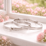 Personalised Sterling Silver Childs Expanding Diamante Star Bracelet - The Flower & Gift Yard