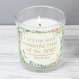 Personalised Christmas Scented Jar Candle