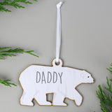 Personalised Polar Bear Family Tree Decorations