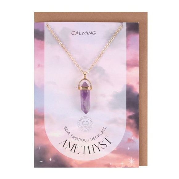 Amethyst Crystal Necklace Card - The Flower & Gift Yard