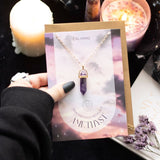 Amethyst Crystal Necklace Card - The Flower & Gift Yard