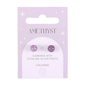 Amethyst Semi Precious Crystal Earrings - The Flower & Gift Yard