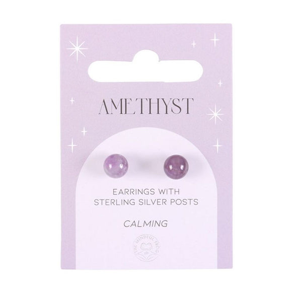 Amethyst Semi Precious Crystal Earrings - The Flower & Gift Yard