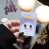 Amethyst Semi Precious Crystal Earrings - The Flower & Gift Yard
