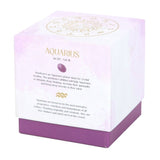 Aquarius Bergamot & Mandarin Gemstone Zodiac Candle - The Flower & Gift Yard