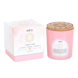 Aries Cedarwood Gemstone Zodiac Candle - The Flower & Gift Yard