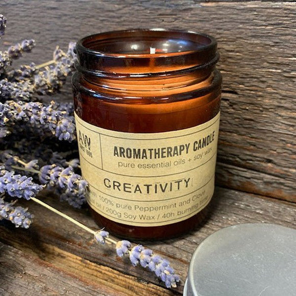Aromatherapy Candle - Creativity - Peppermint Oil - The Flower & Gift Yard
