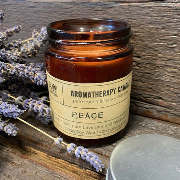 Aromatherapy Candle - Peace - Lavender and Geranium - The Flower & Gift Yard