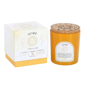 Gemini Lavender & Cedarwood Gemstone Zodiac Candle - The Flower & Gift Yard