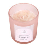 Gratitude Wild Rose Crystal Chip Candle - The Flower & Gift Yard