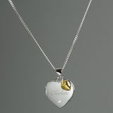 Heart Locket Necklace with Diamond and 9ct Gold Charm - The Flower & Gift Yard