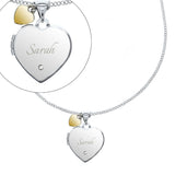Heart Locket Necklace with Diamond and 9ct Gold Charm - The Flower & Gift Yard