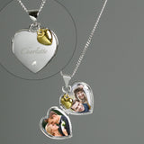 Heart Locket Necklace with Diamond and 9ct Gold Charm - The Flower & Gift Yard