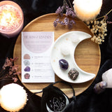 Love Healing Crystal Set with Moon Trinket Dish - The Flower & Gift Yard