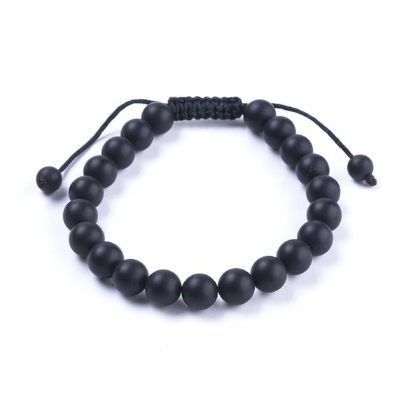 Men's Black Agate Bracelet - The Flower & Gift Yard