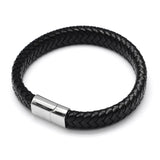Men's Luxury Black Leather Bracelet - The Flower & Gift Yard