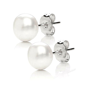 Pale Ivory Freshwater Pearl Stud Earrings - The Flower & Gift Yard