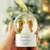 Personalised Angel Message Glitter Snow Globe - The Flower & Gift Yard