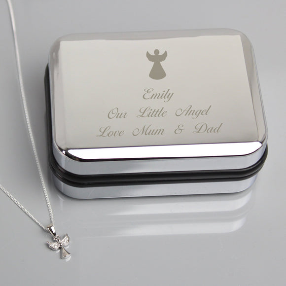 Personalised Angel Necklace & Box - The Flower & Gift Yard