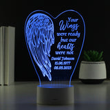 Personalised Angel Wings Memorial LED Light - The Flower & Gift Yard