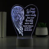 Personalised Angel Wings Memorial LED Light - The Flower & Gift Yard