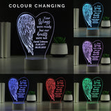 Personalised Angel Wings Memorial LED Light - The Flower & Gift Yard