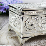 Personalised Antique Silver Plated Jewellery Box - The Flower & Gift Yard