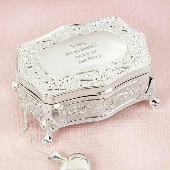 Personalised Antique Trinket Box - The Flower & Gift Yard