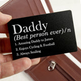Personalised Black Wallet Card - The Flower & Gift Yard