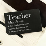Personalised Black Wallet Card - The Flower & Gift Yard