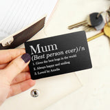 Personalised Black Wallet Card - The Flower & Gift Yard