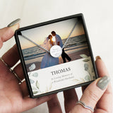 Personalised Botanical Memorial Photo Upload Necklace and Box - The Flower & Gift Yard