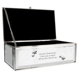 Personalised Butterflies Mirrored Jewellery Box - The Flower & Gift Yard